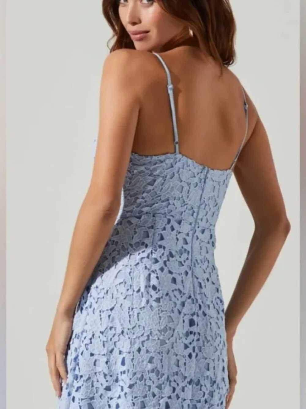 Lace A  Line Midi Dress